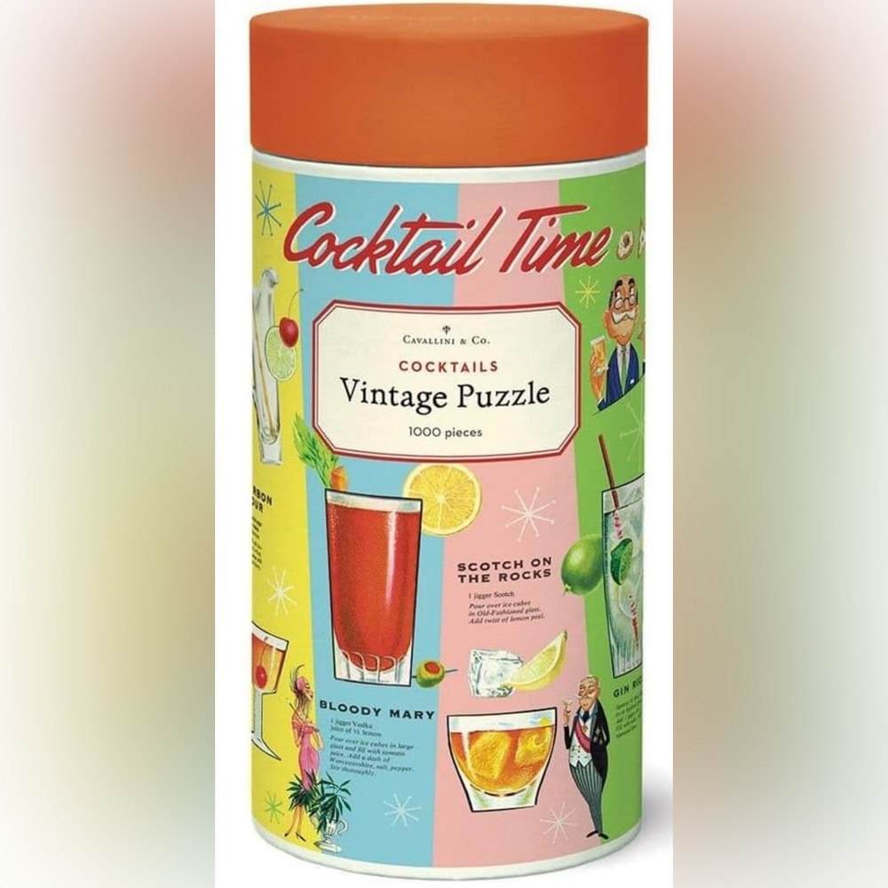 Cavallini & Co. Cocktails Vintage Puzzle 1000 Piece